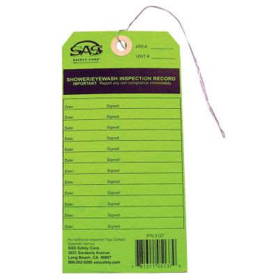 SAS5137 image(0) - SAS Safety Eyewash Station Inspection Tag