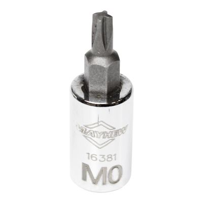 MAY16381 image(0) - Mayhew Mayhew No. 0 Mortorq&reg; Short Insert Socket Bit, 1/4-Inch Drive
