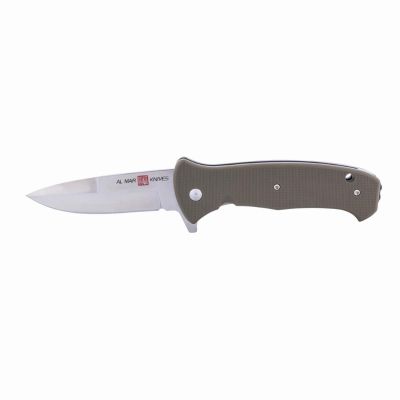 SUNAMK2210 image(0) - SUNEX AL Mar SERE 2020 OD Green Assisted Open Liner Lock D2 3.6 Inch Satin Finish Plain Edge Talon Blade with G10 Handle Tactical Folding Knive - Olive Drab Green