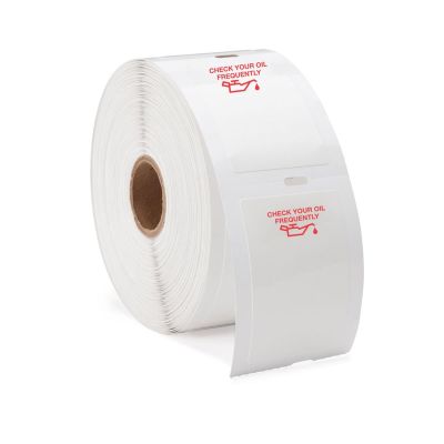 PETFB-P9933-45 image(0) - Petoskey Plastics Generic Labels w/red oil can image- 500/Roll