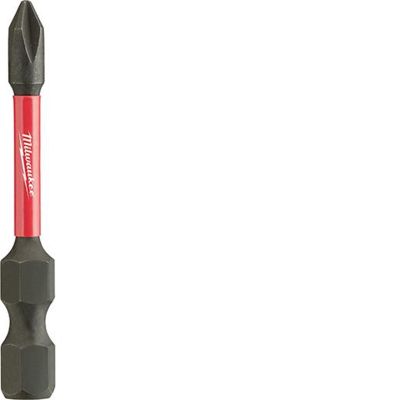 MLW48-32-4760 image(0) - Milwaukee Tool SHOCKWAVE 2” Impact Phillips #1 Power Bits (Bulk 25)
