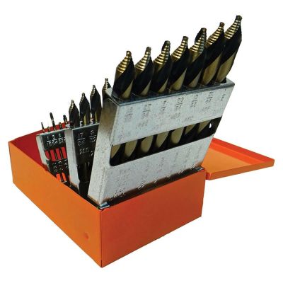 KNK29KK10 image(0) - KnKut KnKut 29 Piece Mechanics Length Step Point Drill Bit Set 1/16"-1/2" by 64ths