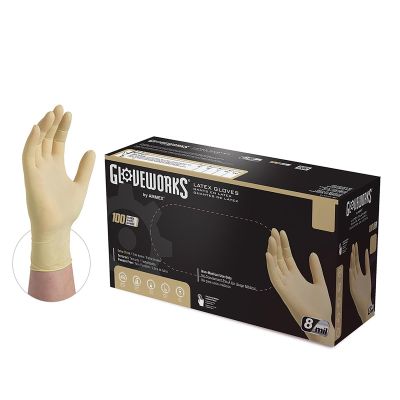 AMXILHD44100-CS image(0) - Gloveworks M HD P/F Textured Latex Gloves - Case