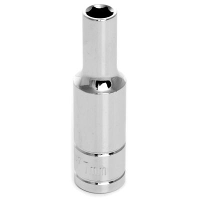 WLMW38407 image(0) - Wilmar Corp. / Performance Tool 3/8" Drive 7mm 6pt Deep Socket