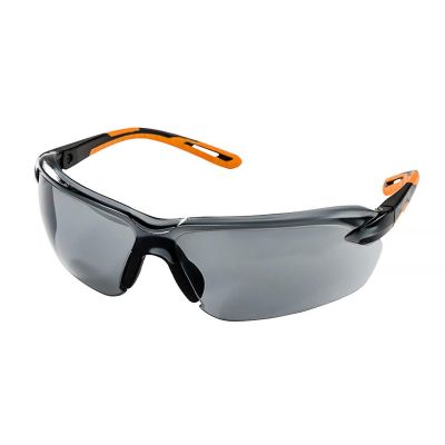 SRWS71201 image(0) - Sellstrom Safety Glasses - XM310 Series - Smoke Lens - Black/Orange Frame - Hard Coated