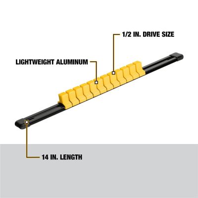 DWTDWMT75262OSP image(0) - DEWALT Dwmt 1/2-In Dr Socket Rail