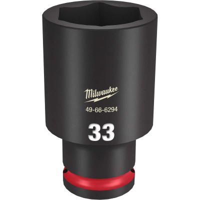 MLW49-66-6294 image(0) - Milwaukee Tool SHOCKWAVE Impact Duty  1/2"Drive 33MM Deep 6 Point Socket