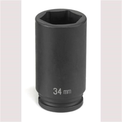 GRE2734MD image(0) - Grey Pneumatic 1/2" Drive x 34mm Deep Spindle Nut  Socket