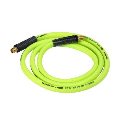 LEGHFZ1208YW3S image(0) - Legacy Manufacturing Flexzilla Whip Hose with Swivel, 1/2" x 8', 3/8" MNPT Swivel x 3/8" MNPT Fittings