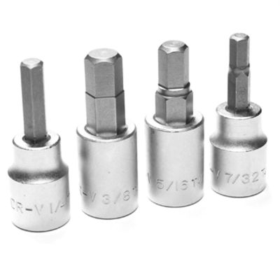 WLMW1339 image(0) - Wilmar Corp. / Performance Tool 4 Piece Brake Caliper Hex Bit Socket Set