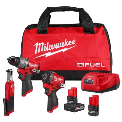 MLW3424-23 image(0) - Milwaukee Tool M12 FUEL 3-Tool Combo Kit