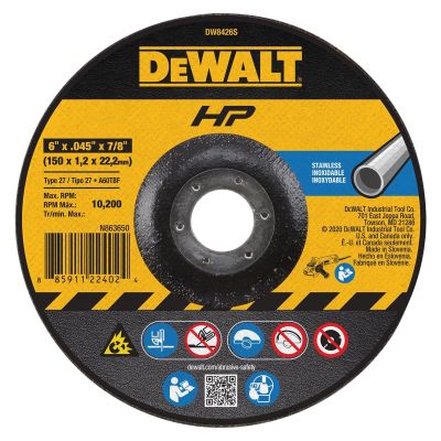 DWTDW8426S image(0) - DEWALT High Performance Stainless Steel Cutting Wheels