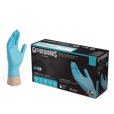 AMXINPF2100 image(0) - Gloveworks Nitrile Powder Free Gloves S