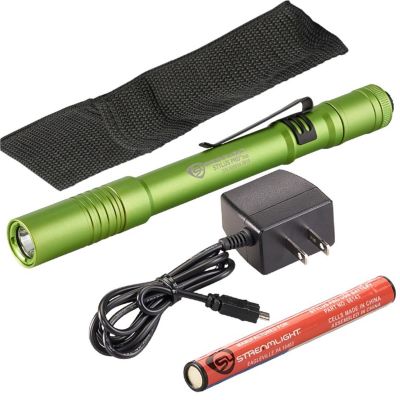 STL66145 image(0) - Streamlight Stylus Pro USB LED 350 Lumen Penlight with 120V AC Charge Cord - Lime Green