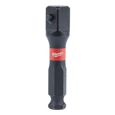 MLW48-32-5700 image(0) - Milwaukee Tool SHOCKWAVE Lineman's 7/16" to 1/2" Impact Socket Adapter (Bulk 10)