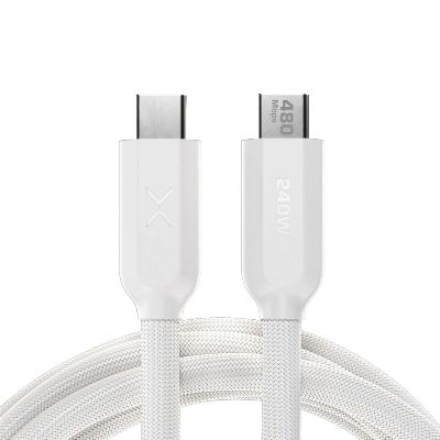 NOCXC2W image(0) - NOCO Company XGrid XC2: 240W USB-C to USB-C Cable with E-Marker Chip - 6-Foot - White