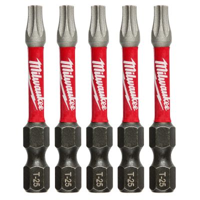 MLW48-32-4685 image(0) - Milwaukee Tool Shockwave 2" Impact Torx T25 Power Bits (5PK)