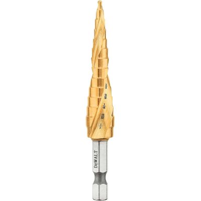 DWTDWA1783IR image(0) - DEWALT 1/8" - 1/2" IMPACT READY Titanium Nitride Coating Step Drill Bit