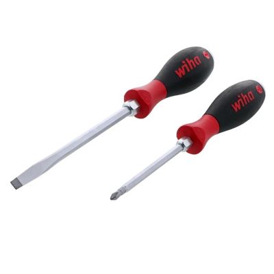 WIH53082 image(0) - Wiha Tools 2 Pc SoftFinish X Heavy Duty Slotted/Phillips Screwdriver Set