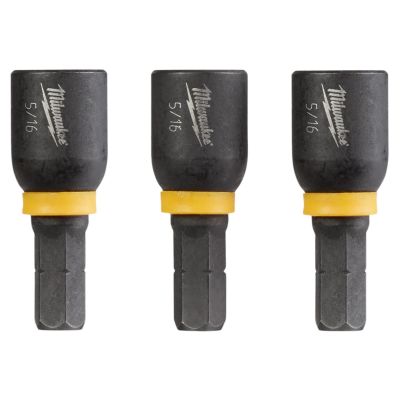 MLW49-66-4513 image(0) - Milwaukee Tool SHOCKWAVE Impact Duty 5/16&rdquo; Insert Magnetic Nut Driver 3PK
