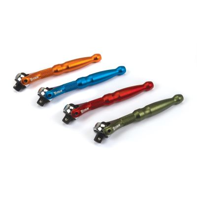 TIT11314 image(0) - TITAN 1/4 inch  Drive  Swivel Head Micro Ratchet - Display Box of 12 Units