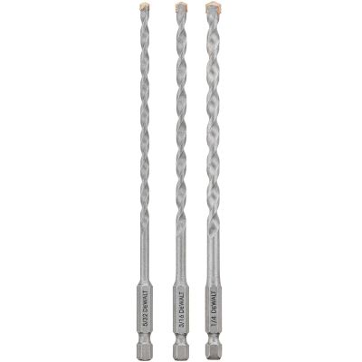 DWTDWA5103 image(0) - DEWALT Masonry Drill Bit Set, Impact Ready, 3-Piece