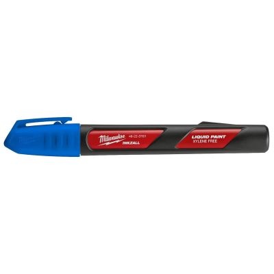 MLW48-22-3761 image(0) - Milwaukee Tool INKZALL Blue Liquid Paint Marker 12 Pack