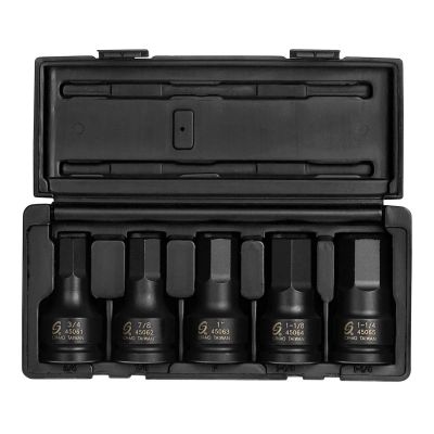 SUN4506 image(0) - SUNEX 3/4" DR. 5PC SAE IMPACT HEX DRIVER SET