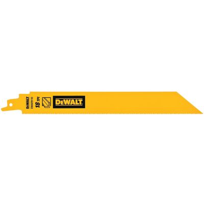 DWTDWAR9118 image(0) - DEWALT 9 In Bi-Metal Reciprocating Saw Blade 18 TPI (5 Pack)