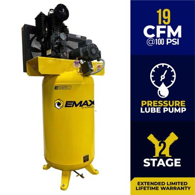 EMXEI05V080I1 image(0) - Emax Compressor Compressor 5 HP 2 Stage 1 Ph Vert. 80 Gal