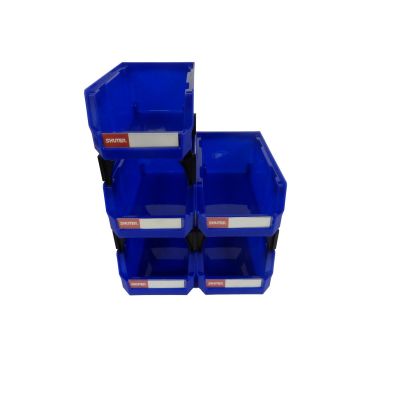 LDS1010001 image(0) - ShopSol SHUTTER Ultra Stacking-Nesting-Hanging Part Storage Bin 4 x 7.4 x 4 inch (HB-220) 5 Count