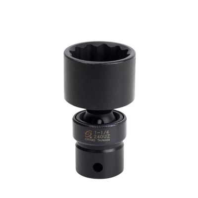 SUN240UZ image(0) - SUNEX 1/2" Dr. 1-1/4" 12 Point Universal Impact Socket