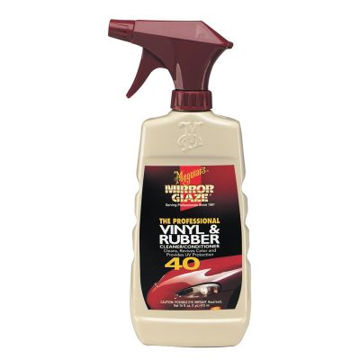 MEGM4016 image(0) - Meguiar's Automotive M40 Mirror Glaze Vinyl & Rubber Cleaner & Conditioner, 16 oz.
