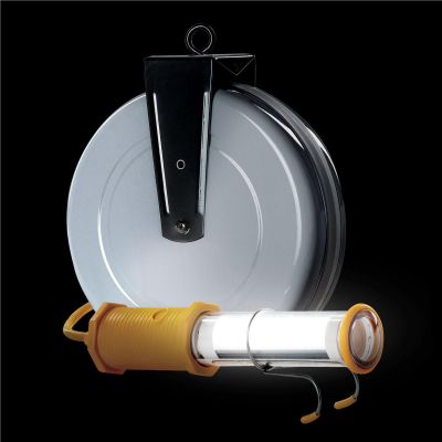 GEN3613-3500 image(0) - SafTlite by General Manufacturing Stubby II LED Without End Light 1000 Lumens on 40 Foot Auto Reel 18/2 SJTOWA Yellow Fix