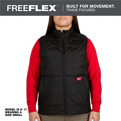 MLWF350B-2X image(0) - Milwaukee Tool Womens FREEFLEX Lightweight Insulated Vest Black 2X