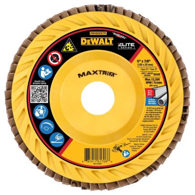 DWTDWA8283CTR image(0) - DEWALT 5 X 7/8 40G T27 Elite Ceramic Trim Flap