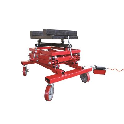 INT3182 image(0) - American Forge & Foundry Power Train Lift - 2,500 Lbs. Capacity - Scissor Lift Design -  33" Min H to 77" High H - Air/Hyd Foot Pedal Operated