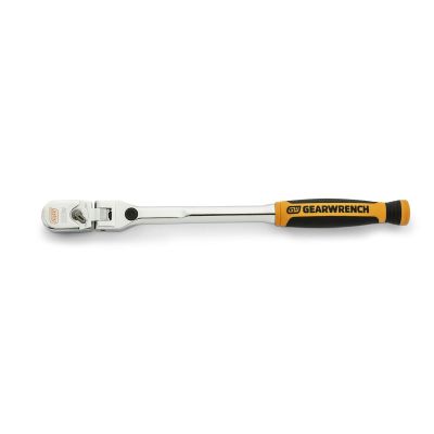 KDT81055 image(0) - GearWrench 1/4 Inch Drive 120XP Dual Material Handle Locking Flex Head Ratchet 9 Inch
