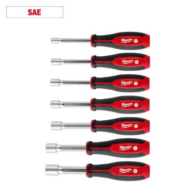 MLW48-22-2447 image(0) - Milwaukee Tool 7pc SAE HollowCore Nut Driver Set