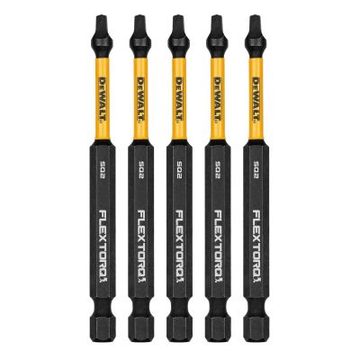 DWTDWAF3SQ2IR5 image(0) - DEWALT 3.5In Square #2 Flextorq 5Pk