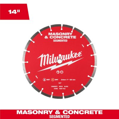 MLW49-93-9314 image(0) - Milwaukee Tool 14 inch Segmented Masonry and Concrete Diamond Blade