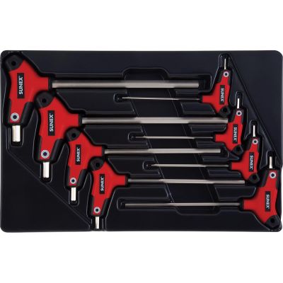 SUN9858M image(0) - SUNEX 8-Piece T-Handle, Hex, Metric Hex Key