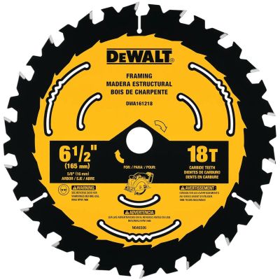 DWTDWA161218 image(0) - DEWALT 6-1/2-Inch 18-Tooth Circular Saw Blade