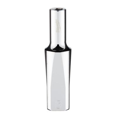 MLW45-34-9090 image(0) - Milwaukee Tool 3/8" Drive 6mm Metric 6-Point Deep Socket with FOUR FLAT Sides, Vanadium Steel, Chrome