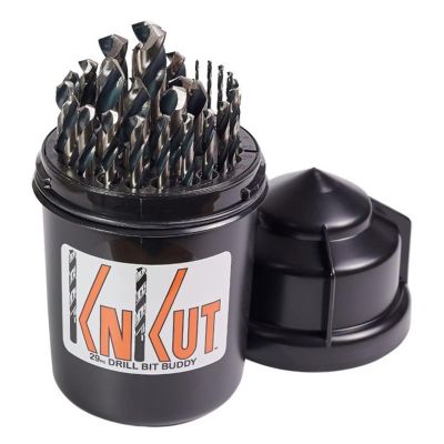 KNK29KK38DB image(0) - KnKut KnKut 29 Piece Drill Buddy Jobber Length Drill Bit Set with 3/8" Reduced Shank