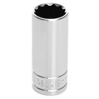 WLMW38719 image(0) - Wilmar Corp. / Performance Tool 3/8" Drive 19mm 12pt Deep Socket