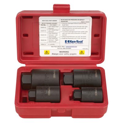 KEN30649 image(0) - Ken-tool 4 Piece Heavy-Duty Wheel Stud Remover Set