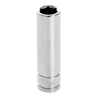 WLMW38314 image(0) - Wilmar Corp. / Performance Tool 3/8" Drive 7/16" 6pt Deep Socket