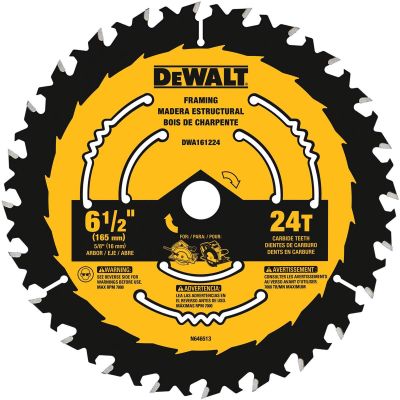 DWTDWA161224 image(0) - DEWALT 6-1/2-Inch 24-Tooth Circular Saw Blade