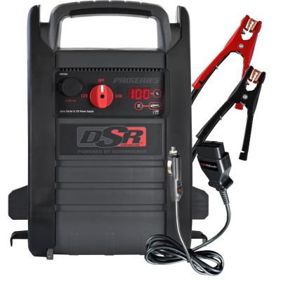 SCUDSR165C image(0) - Schumacher Electric DSR ProSeries 2200 Peak Amp Jump Starter and Portable Power Station with Memory Saver and DC Male to Male 12V Connector
